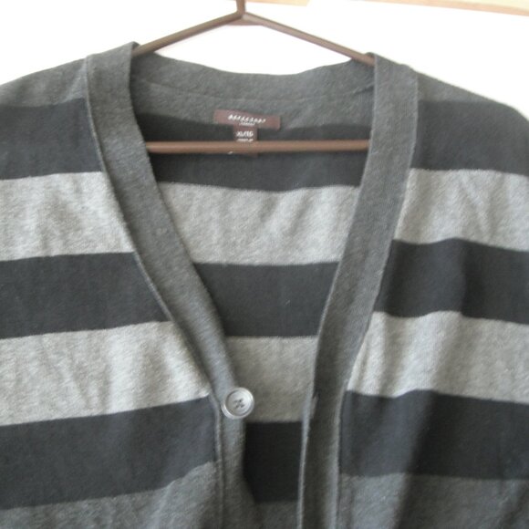 Refectory London Men Gray Black Knit Sweater Size XL 100% Cotton - Picture 5 of 7